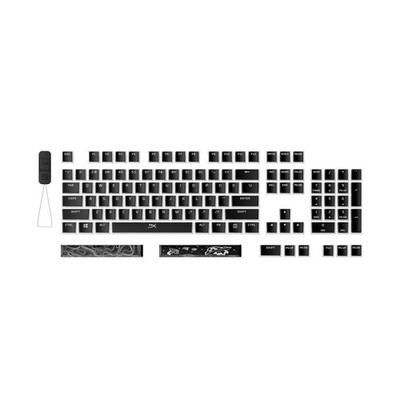 HyperX Pudding Keycaps 2 Full Key Set PBT 112 Keys Black