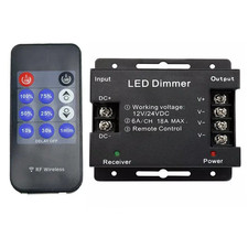 DC 12V-24V 18A MAX Single Color Dimmer 11 Key RF Remote Controller For LED Light