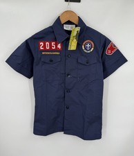NEW Boy Scouts of America Youth Uniform Shirt Blue Cotton Blend USA Size Medium