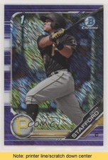 2019 Bowman Chrome Prospects Purple Shimmer Refractor Deon Stafford READ x9h