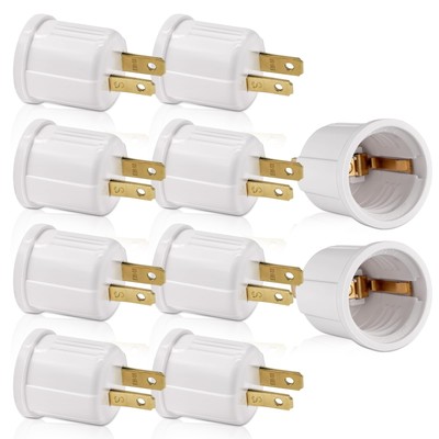 Outlet to Socket Adapter, Plug-in Light Socket, Convert Outlet to Light Bulb ...