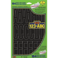 Hy-Ko 3 In. Black Vinyl Letters, Numbers & Symbols (184 Count) 30035 Hy-Ko 30035
