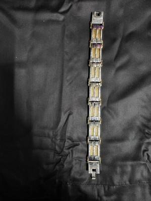 Inox 316l Stainless Steel Gold And Silver With Cable Inlay