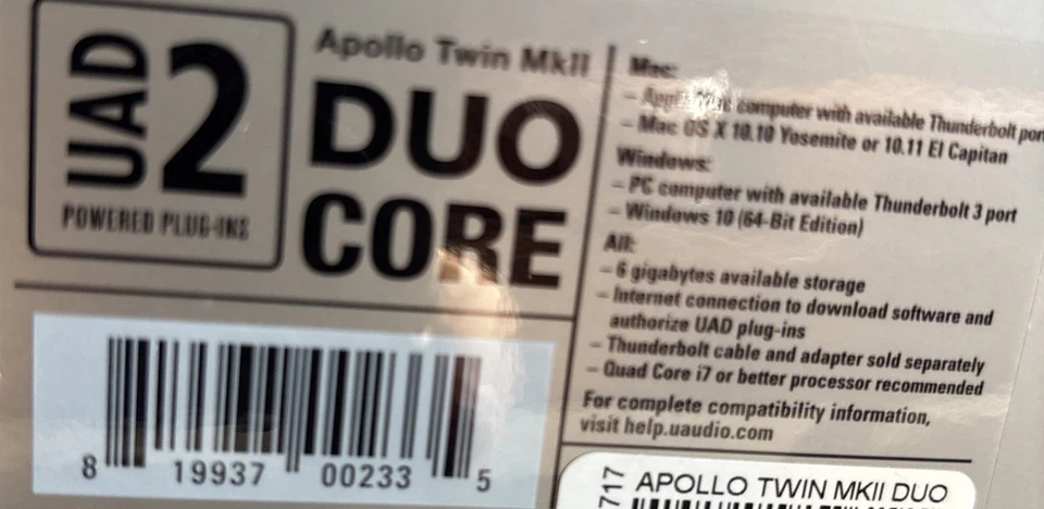 Universal Audio Apollo Twin MKII DUO Audio Interface UAD 2 Used - Image 3 of 4