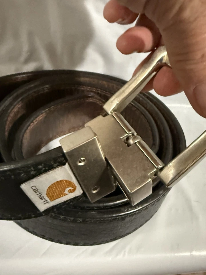 Cinturón de cuero Carhartt para hombre ropa de trabajo al aire libre informal Foto 3 de 4