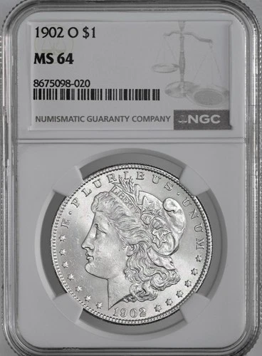 1902-O  $1  MORGAN SILVER DOLLAR  "NEW ORLEANS"  NGC MS64  #8675098-020
