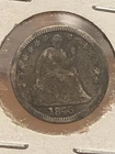 1845 Seated Liberty Half Dime ~ Scarce Better Date ~ 90% Silver