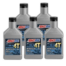 (Bulk Saving) 5 x Quarts (4.73L) Amsoil 100% Synthetic 4T 10W40 Motorcycle Oil 2.17 per litre