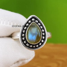 Labradorite Gemstone 925 sterling silver handmade Gift Ring US size 5 to 13