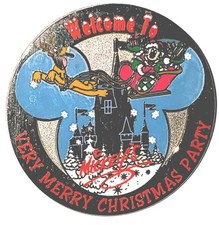  Disney wdw pin mvmcp Christmas party Pluto silver Vintage mickey 2001 le 5000