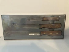 1990 Vintage Chicago Cutlery 3pc Knife Set Wood 100s, 61s,66s **NEW**