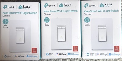TP-Link Kasa Smart Wi-Fi Light Switches Dimmer HS220 3 Pack Work With Alexa NEW