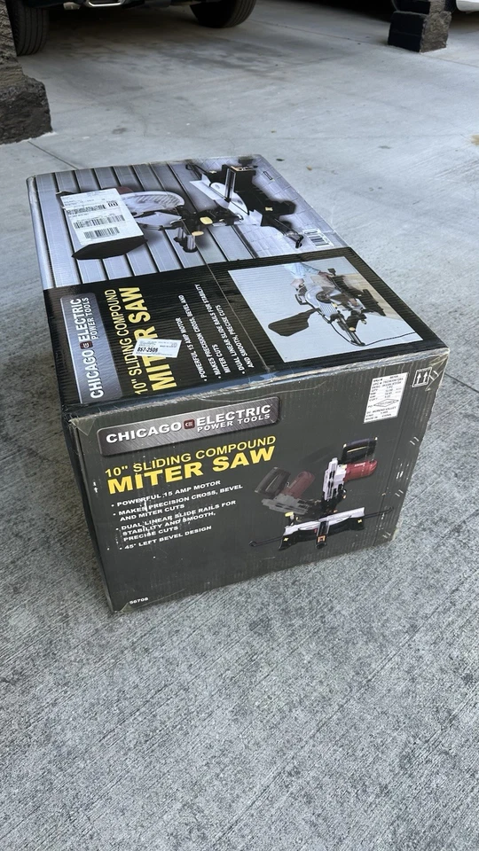 CHICAGO ELECTRIC SLIDING 10 " COMPOUND MITERSAW - Image 4 of 4