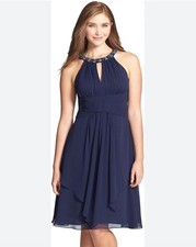 Eliza J Cocktail Dress Wedding Guest Prom Blue Size 8 Stunning Style