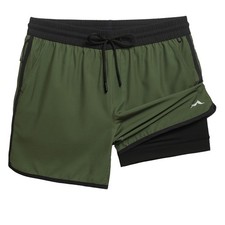 Workout Running Shorts for Men 5 Inch Gym Shorts with Liner Quick Dry 2 in 1 ...