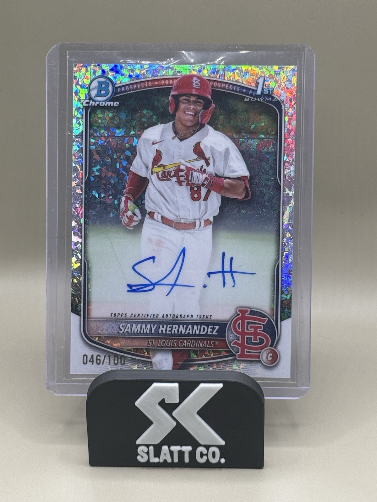 2025 Bowman Chrome Baseball Sammy Hernandez -/100 1st Bowman Mini Diamond Auto