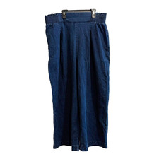 A New Day Womens Blue Chambray Pants XXL Wide...