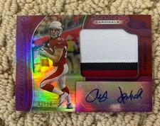 2019 Panini Certified Andy Isabella Purple Prizm Rookie Patch Auto /10 Arizona 