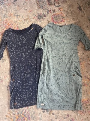 Doppelpack Ragwear kleid s Grün Und Blau Blätter