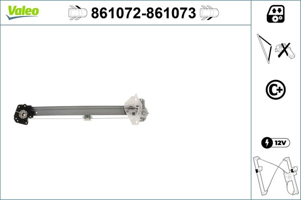 Fensterheber Valeo 861073 FüR Honda CR 5 3 Vtec RE5 RE1 4WD RE2 Ctdi RE6 Dtec-image