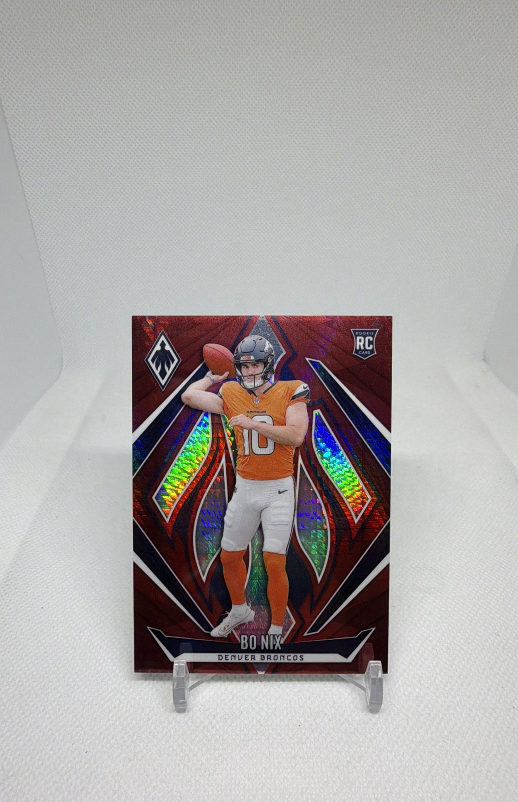 2024 Panini Phoenix - Rookies Bo Nix #159 Red Hyper /140 (RC)