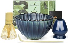 Matcha Tea Set - 17oz Petal-Shaped Matcha Bow...