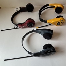 Vintage Jogger Headset AM/FM Radio Lot Optimus Sports/Tozai/Lennox Sound 2 Work