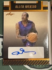 2023 Allen Iverson Leaf Souvenir Signature Book SBS-AI1 10/25 with Auto
