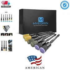 Complete 6-Piece Vehicle Detailing Set: Durable Brushes for Interior & Exterior
