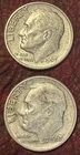 Two Silver Roosevelt Dimes 1963-P & 1963-D - See Pictures - FREE SHIP
