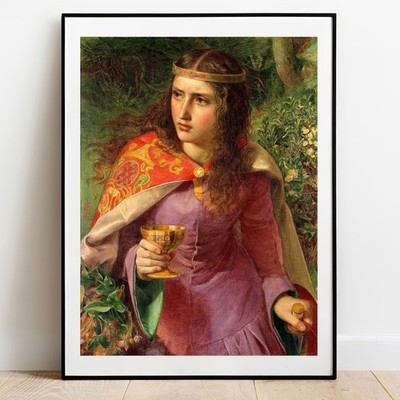 Frederick Sandys print - Queen Eleanor, 1858, gallery wall art poster