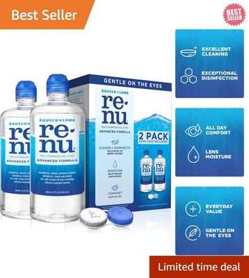 Cleaning & Disinfecting Solution with Lens Case, Twin Pack,12 Fl Oz (Pack of 2)