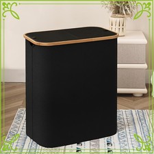 Double Laundry Hamper + 2 Removable Bags Laundry Basket 160L Clothes Washing Bin