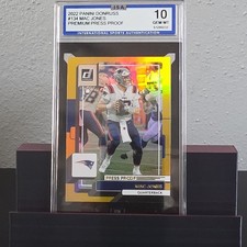 2022 Panini Donruss Mac Jones Premium Press Proof #134 ISA 10 Patriots NFL