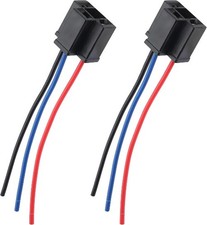 2PCS Headlight Connector with 3-Way Headlight Wiring Harnes Color: Female/2PCS