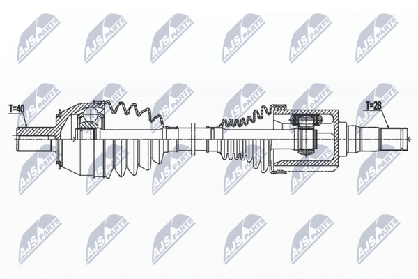 NTY NPW-VV-143 Antriebswelle Vorne Links FüR Volvo-image