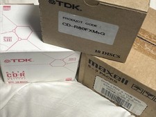 NEW NOS SEALED 35pcs Maxwell TDK CD-R Data DVD RW 4.7GB CD Discs PKs Mixed Lot