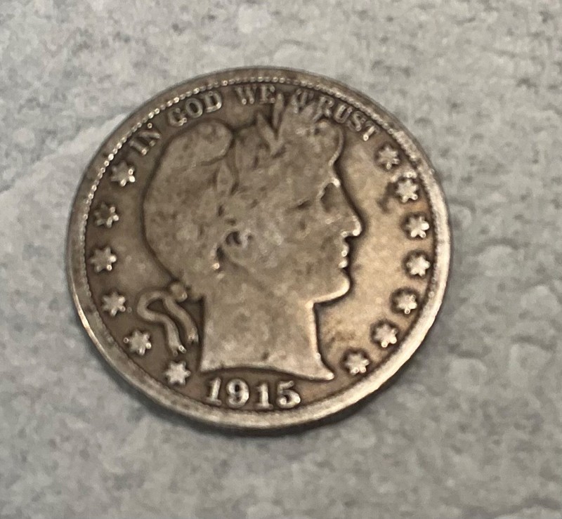 1915 D Barber Half Dollar in Good Circulated Condition