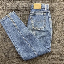Vintage Levi's 573 Women's 24x28 Jeans USA Made High Rise Tapered Leg 80s