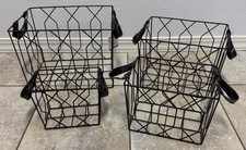 Set of 4 Wire Home Decor Storage Baskets with Handles, True Living Essentials