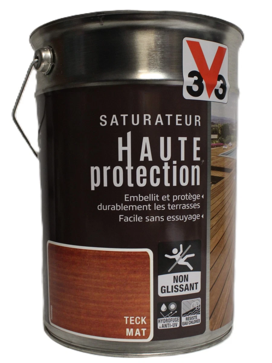 Saturateur De Terrasse V33 Haute Protection 5L – Naturel, Boîte Abîmée