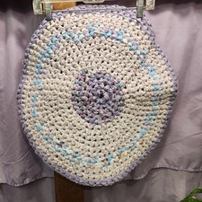 HANDMADE PURPLE SHEET RUG HAND KNOTTED