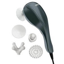Wahl Soothing Vibration Corded Massager with 4 Attachment 5 Piece Set, Grey