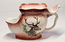 Vintage Woodland Stag Porcelain Shaving Scutt...