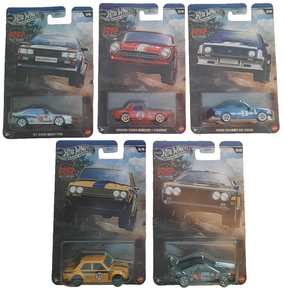 Hot Wheels Silver Series Rally Racer 1:64 Komplett 5Er Set Neu/Ovp JLT21-image