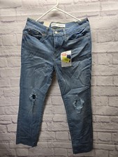 Levi Strauss Signature Women's Mid Rise Slim Fit Boyfriend Jeans Size 6
