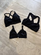 New Auden Black Bralettes Lot Of 3 XL