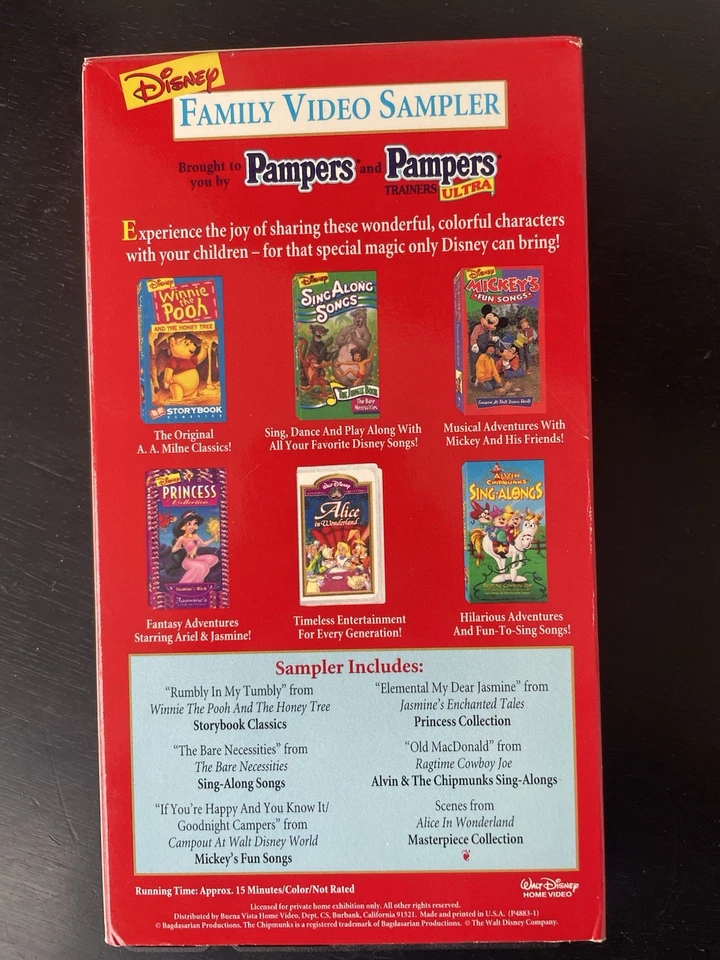 Disney Family Video Sampler VHS Tape Cartoon Kids - Image 2 of 4
