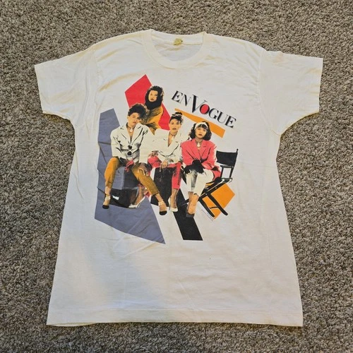 90s En Vogue Band Tour Tee Shirt Double Sided 1990s vintage concert t-shirt, vintage, size XL, single stitch, B+ condition