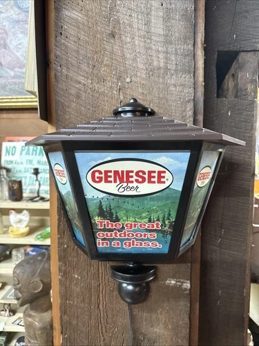 Vintage Genesee Beer Lantern Bar Light/Sign, Rochester, NY. “Rare”